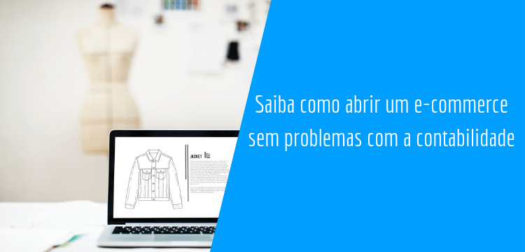 Notebook com tela sobre como abrir um e-commerce