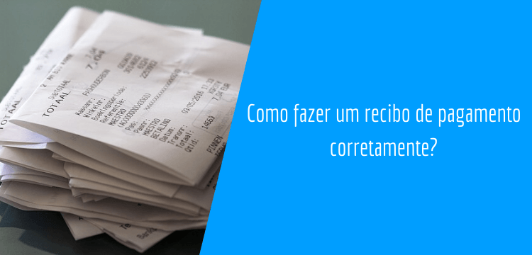 imagem de algumas notas fiscais, remetendo ao processo de como fazer um recibo de pagamento