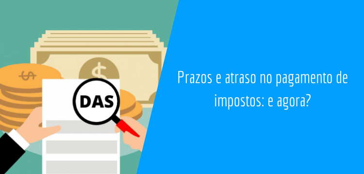 representação do pagamento de impostos, lupa mostrando o imposto DAS